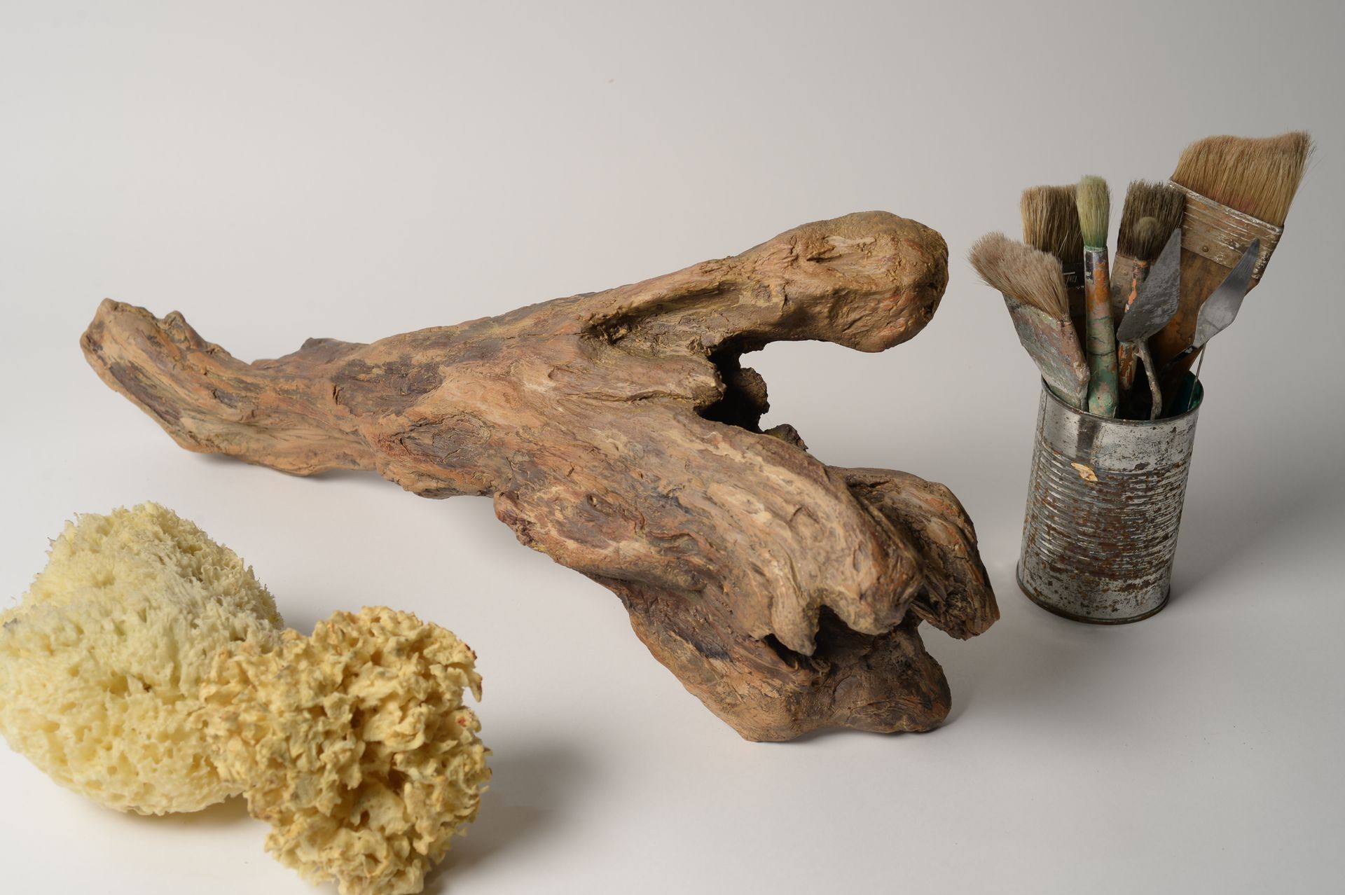 擬木サンプル制作及び塗装4