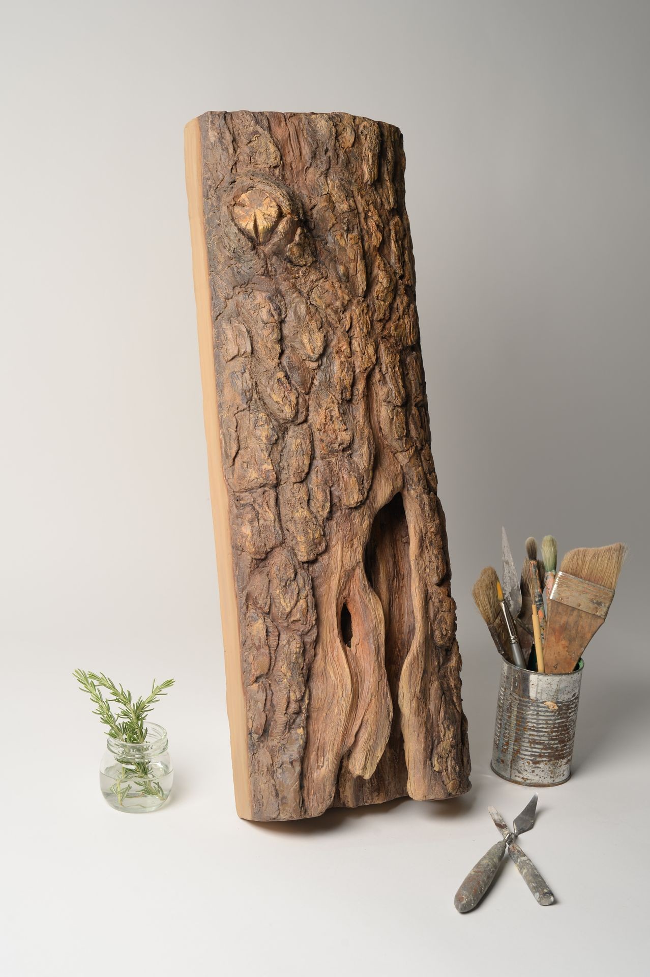 擬木サンプル制作及び塗装1